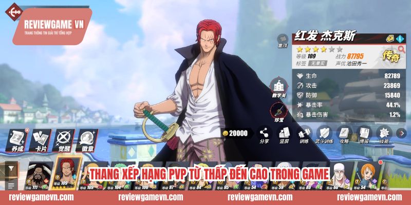Thang xếp hạng PvP từ thấp đến cao trong game