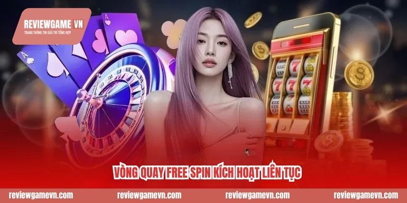Vòng quay free spin kích hoạt liên tục